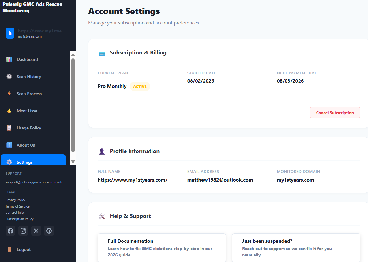Pulserig Premium: Lissa AI Protection