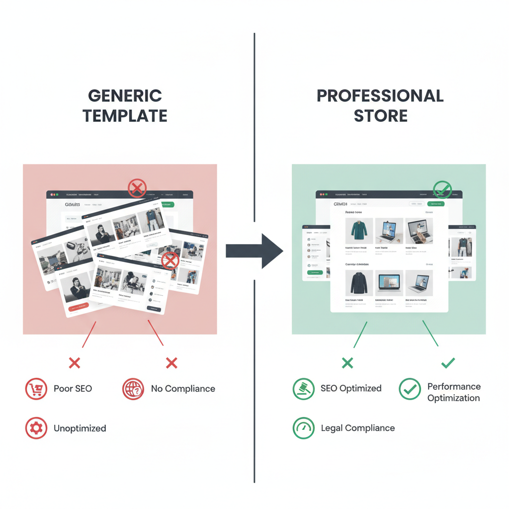 Generic vs Professional Store Comparison